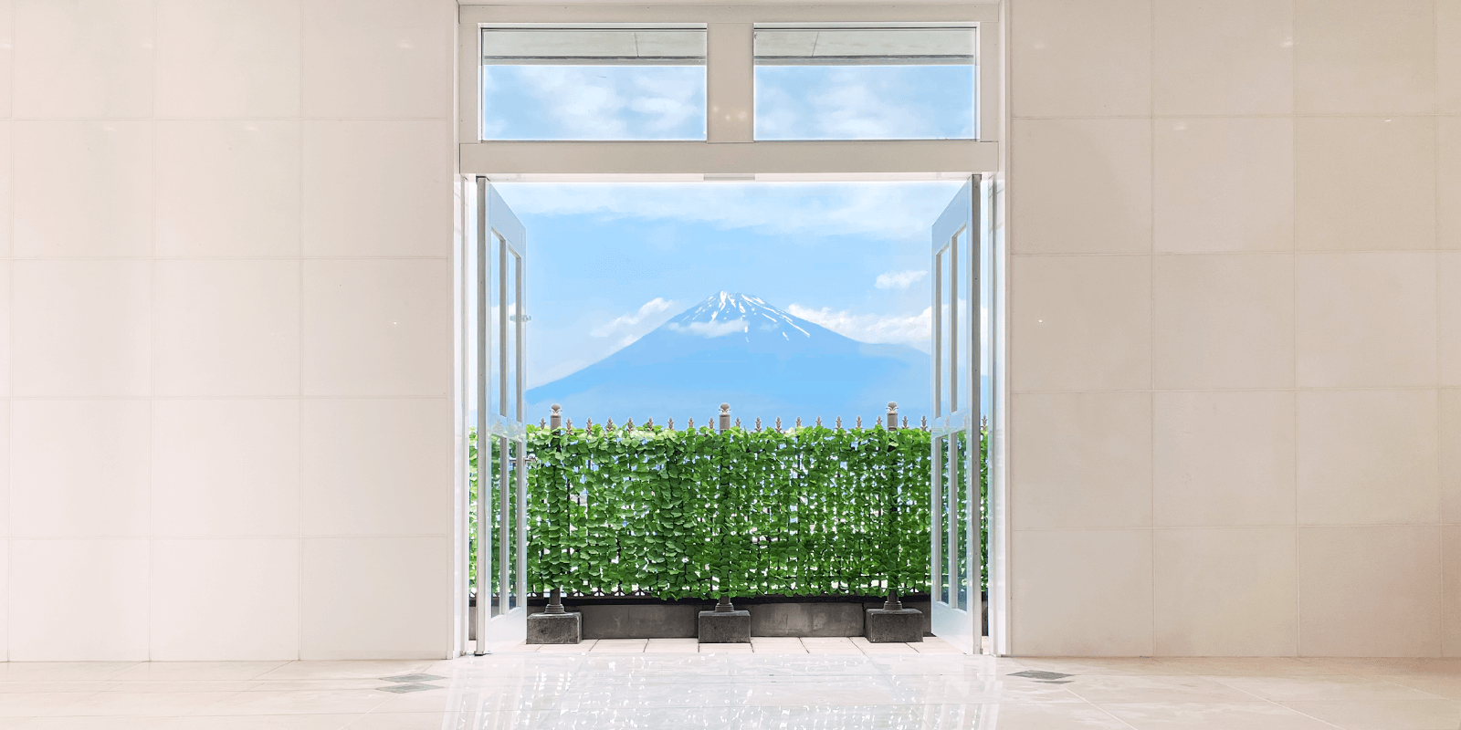 富士山が見えるウェディング
